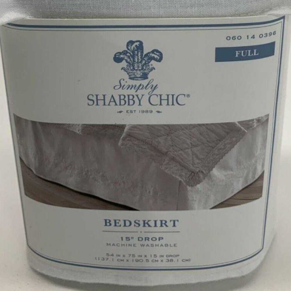 Simply Shabby Embroidered Bed Skirt FULL